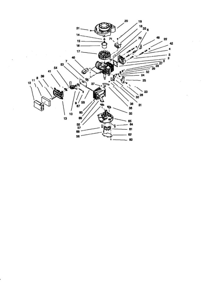 Engine Assembly Diagram and Parts List for 10331 8900001 AND UP Lawn Boy Lawn Mower